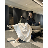 TANG 通勤大气场80支高支棉显瘦大摆半身裙夏 力推必入 TOWN 自制