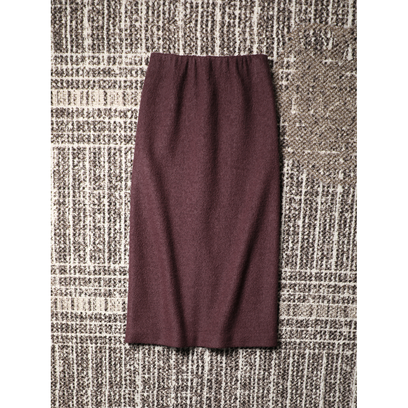 TANG TOWN 自制 口碑强推 保暖羊毛圈圈一片式松紧腰后开叉长半裙