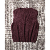 TANG 全羊绒水洗拉绒松软针织背心 塑造温柔情调 TOWN 叠穿B备