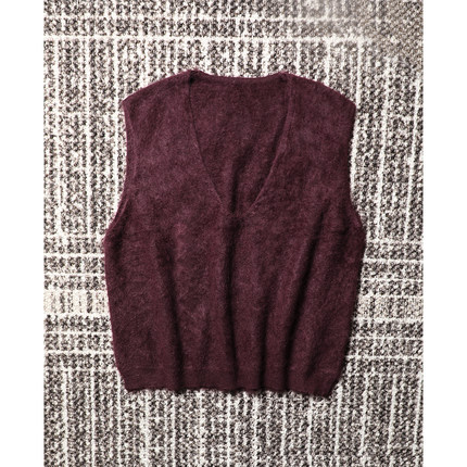 TANG TOWN 叠穿B备 塑造温柔情调 全羊绒水洗拉绒松软针织背心