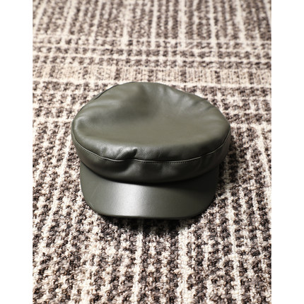 TANG TOWN 秋冬英伦百搭文艺小羊皮海军帽/帽子