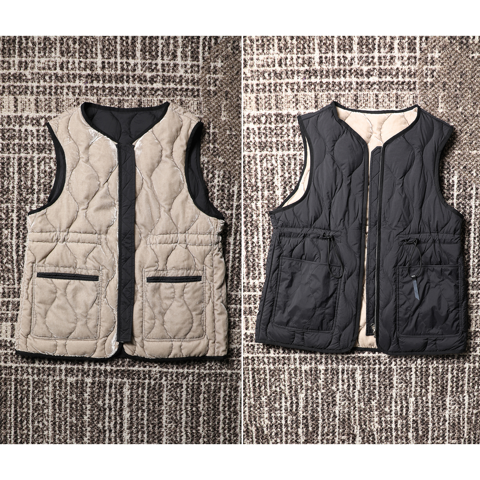 TANGTOWN【双面穿】质感90鹅绒 轻盈保暖菱格绗缝羽绒马甲