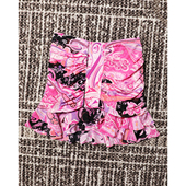 TANG 不规则荷叶边短半裙 氛围度假设计感浪漫俏皮印花 TOWN 自制