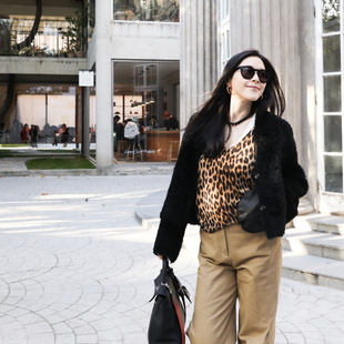 双面穿皮草外套 土耳其进口拉贡羊皮毛一体 TANG TOWN自制