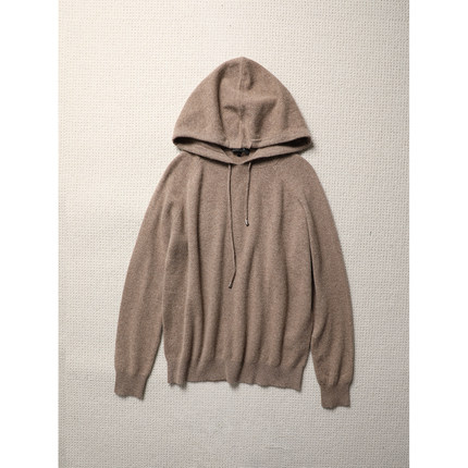 TANG TOWN 洋气点子纱纯羊绒柔软保暖宽松慵懒云朵连帽针织衫毛衣