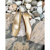 TANG 时尚 TOWN温柔复古圆头方跟中跟单鞋 女新款