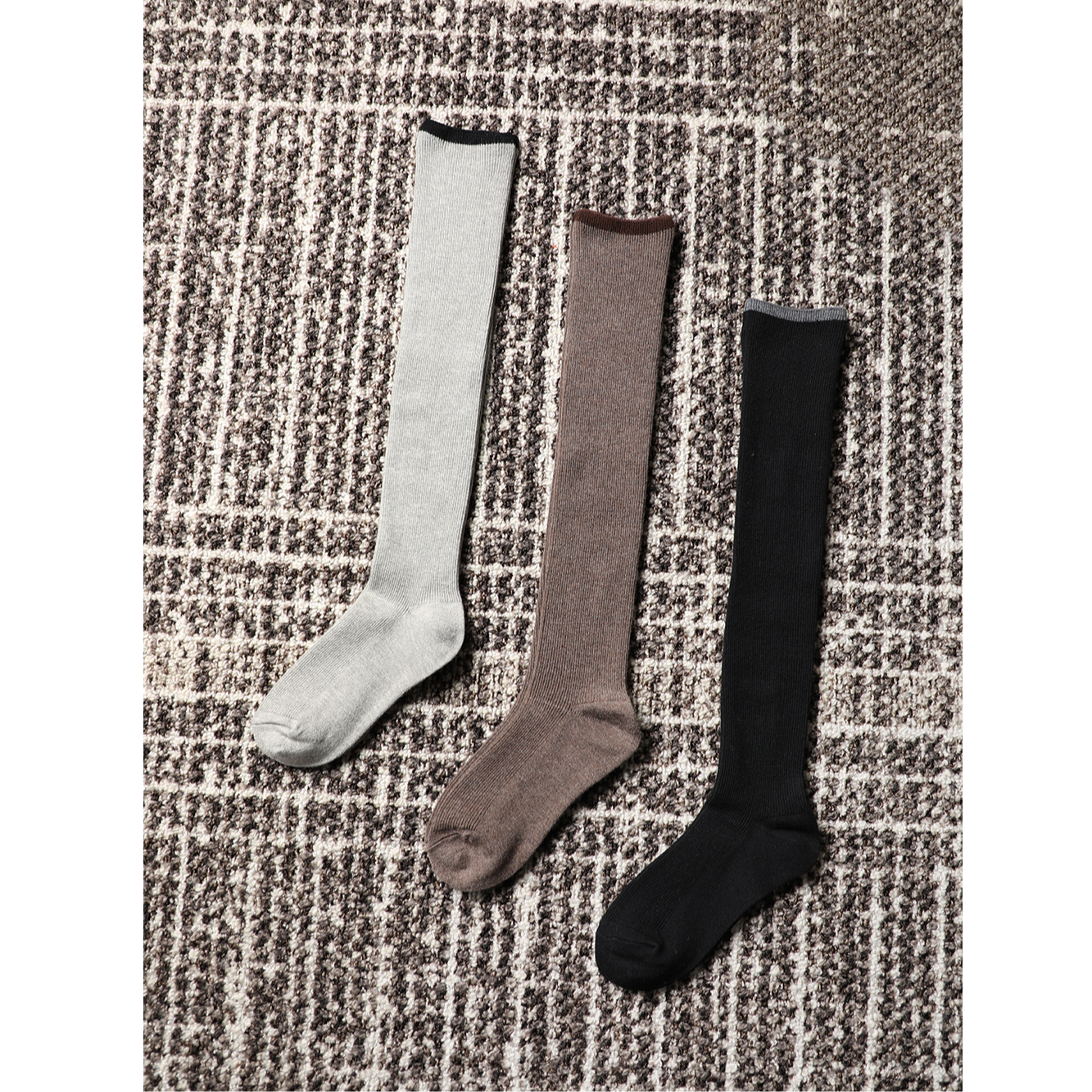 汤汤2004细螺纹羊毛撞色口过膝袜多色可选,女士内衣/男士内衣/家居服,长筒袜,淘宝优惠券,粉丝福利购,淘宝优惠卷