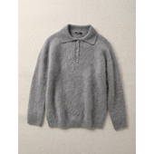 TANG 萬搭知识分子风POLO毛衣 羊绒拉绒 TOWN自制 奢柔云朵小皮草