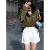 TOWN 自制 老钱风亚麻短裤 TANG 自在清凉舒适显瘦直筒短裤