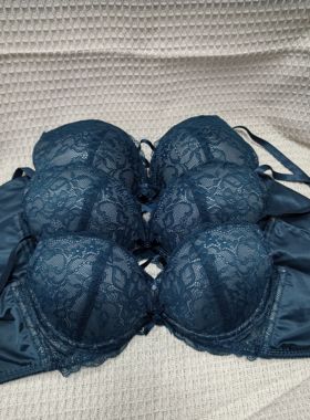 32B34BC日韩欧美内衣文胸有钢圈聚拢蕾丝多扣无插垫92