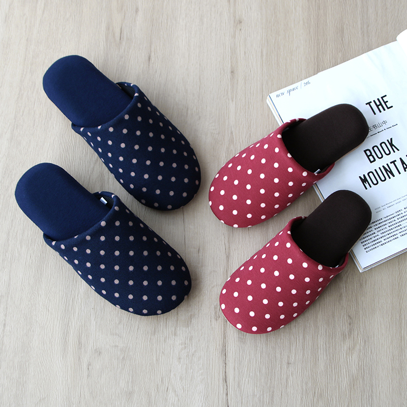 日式春秋情侣静音居家棉拖鞋室内家用软底木地板无声男女布底鞋
