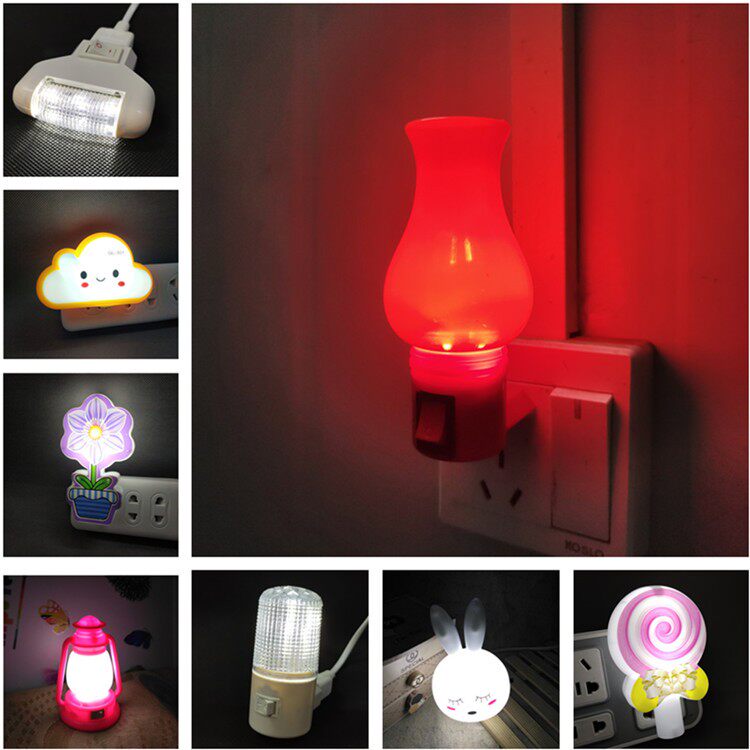 卡通led婴儿喂奶睡眠开关小夜灯