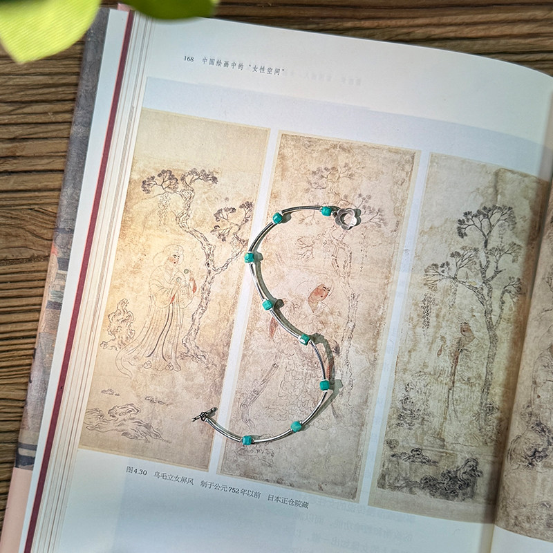 新中式中国风原创饰品绿松石方糖925纯银手链细款男女设计款单圈