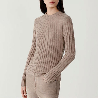 100%纯山羊绒软糯拉链加厚开衫针织长袖气质百搭拉链立领翻领显瘦