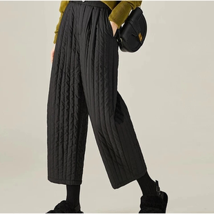 文艺保暖宽松外穿棉裤 冬季 女休闲百搭秋冬 羊毛填充内胆