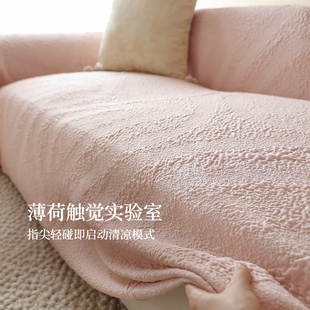 夏季沙发盖布凉感冰丝沙发巾盖巾夏天夏日套罩冰垫凉席高级感盖毯