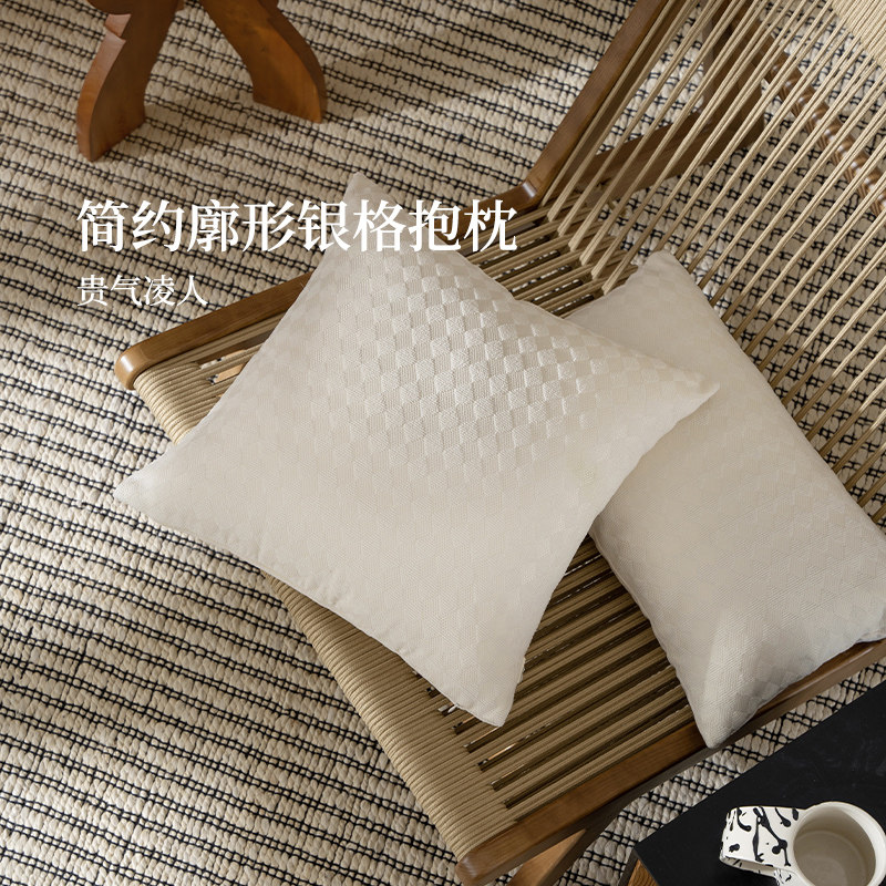高级感抱枕沙发客厅靠枕套奶油风轻奢靠背肌理床头飘窗装饰靠垫