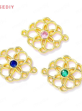 diy项链耳环铜镀真金挂件吊坠