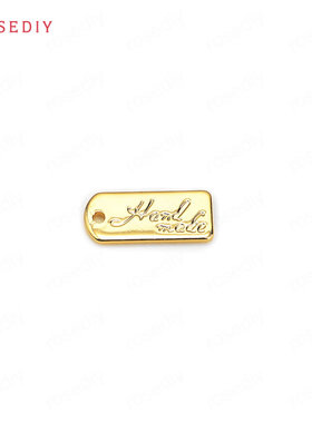 Diy饰品配件5.5x12MM 吊孔0.5MM铜镀真金长方形Handmade挂件35676