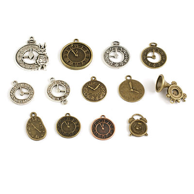 DIY复古合金 饰品配件 合金挂件 挂坠 项链吊坠 时钟 钟表 20628