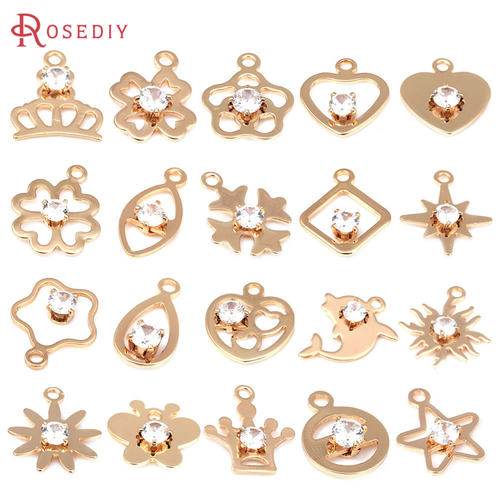 Rosediy铜+镶锆皇冠吊坠挂件