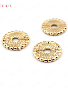 Diy饰品铜镀真金项链手链耳环发饰头饰配件花片 隔珠 隔花 33615