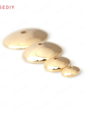 Diy饰品手工材料 铜镀真金 耳环配件 光面花托花帽珠托珠帽 31987