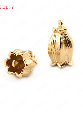 Diy饰品铜镀真金项链手链耳环发饰头饰配件花 挂件 吊坠 33534