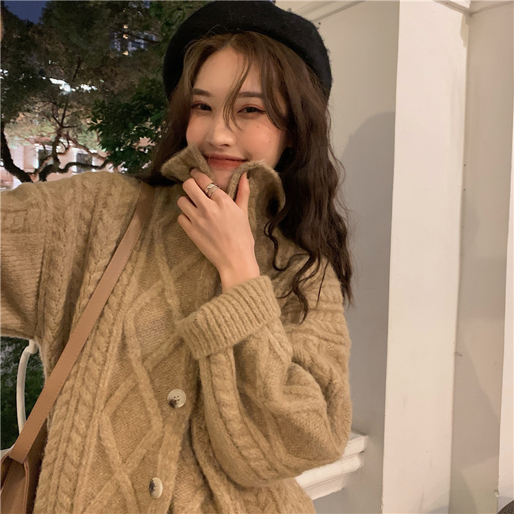 Real price Mahua long sleeve sweater coat