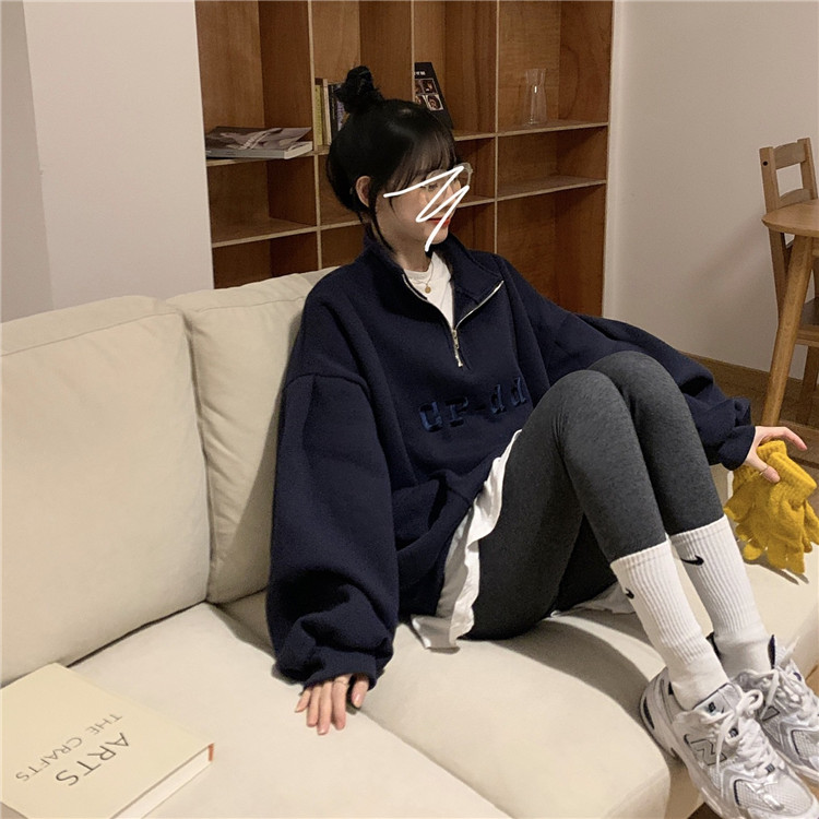 Real price winter loose Plush warm sweater coat