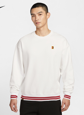 Nike耐克网球服男子澳网新款COURT运动休闲长袖T恤IQ3972-100