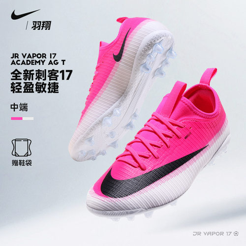 Nike耐克儿童足球鞋刺客17 VAPOR青少年小学生AG短钉人草比赛训练