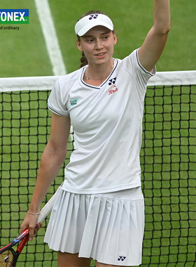 YONEX尤尼克斯网球服莱巴金娜温网同款运动短袖T恤V领20761EX