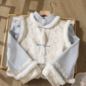 忆南栀独特漂亮新中式 加绒加厚日常过冬 旗袍马甲2025新款 秋冬套装