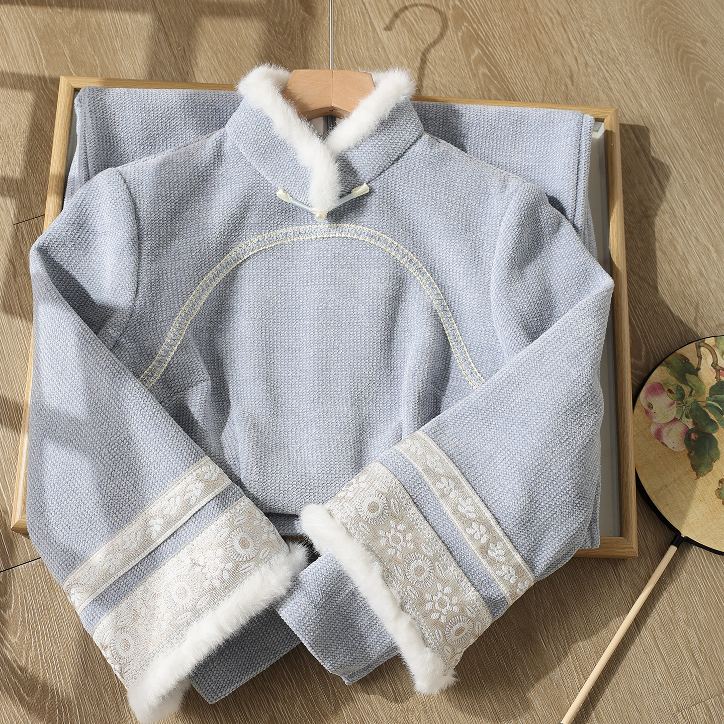 新中式可以上班穿的旗袍加绒加厚