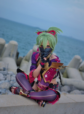 原神久歧忍cos面具烦恼刈除久岐忍cosplay游戏道具女装荒泷派忍者