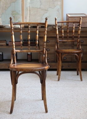 索耐特thonet 378餐椅子咖啡馆椅北欧中古法式美式白橡木复古做旧