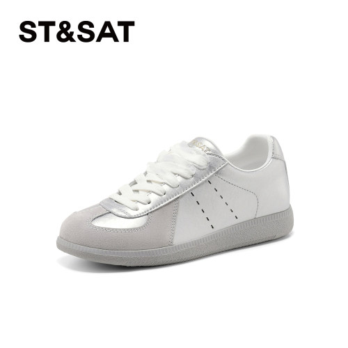 星期六系带厚底休闲单鞋女