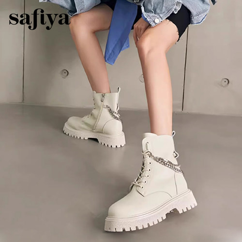 索菲娅厚底增高时尚炫酷马丁靴女