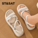 水钻厚底增高一字带露趾休闲凉鞋 St&Sat 星期六夏季 女SSD2115CR6