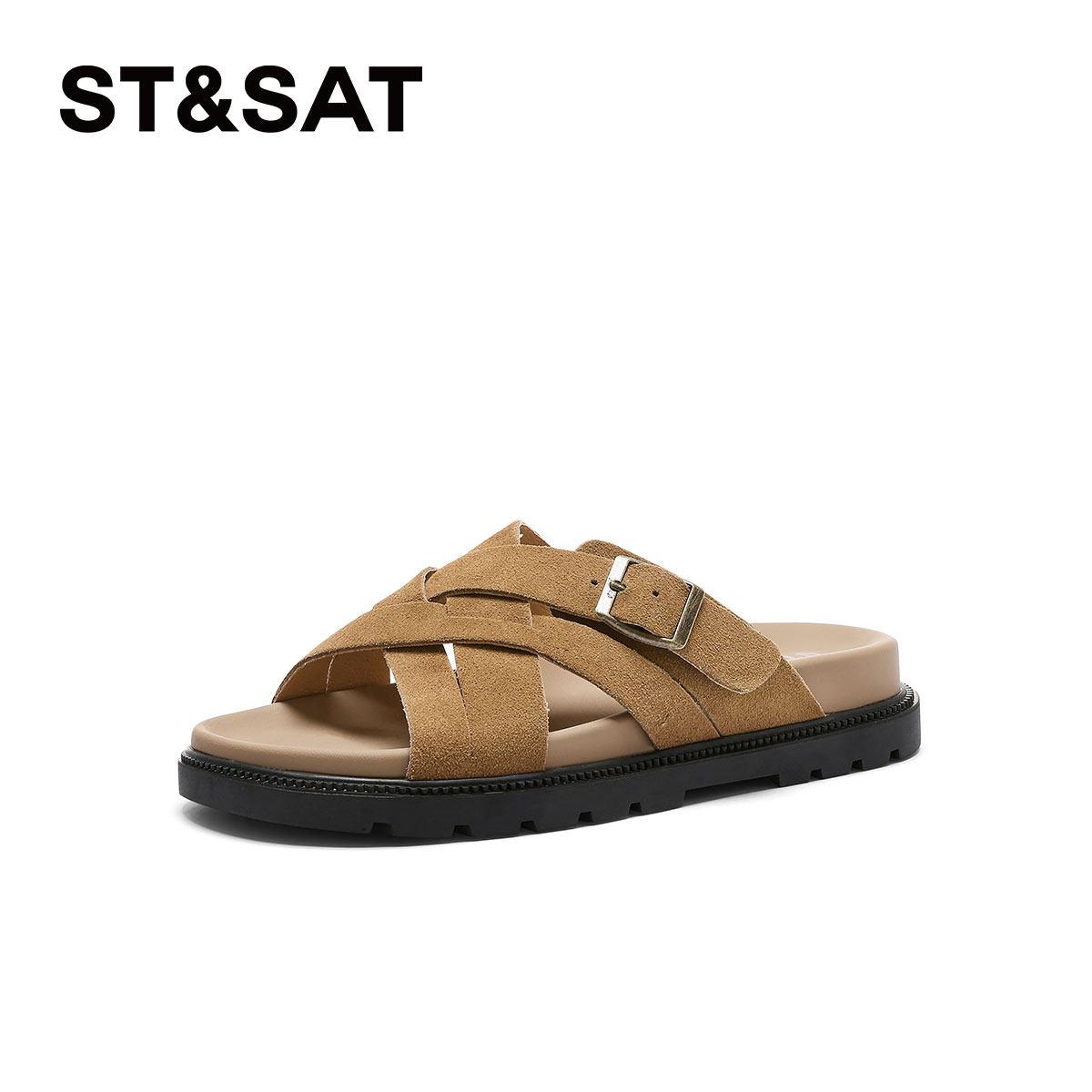 星期六复古软底外穿凉拖鞋