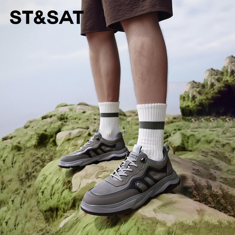 星期六休闲软底系带男士运动鞋