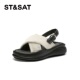 St&Sat 女SSC2115C81 厚底增高一字带休闲露趾凉鞋 星期六夏季 新款