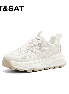 St&Sat/星期六春秋厚底增高老爹鞋百搭运动休闲单鞋女SSC2112C2N