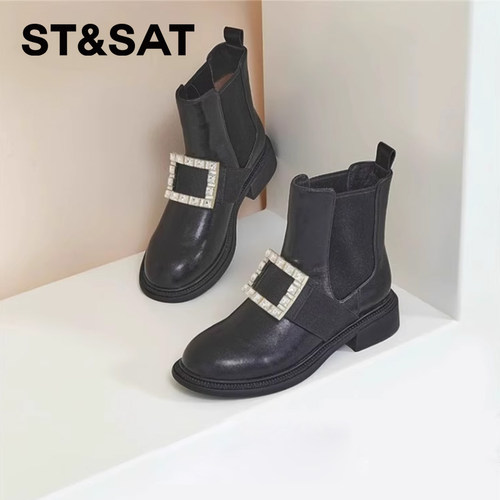 星期六优雅时尚通勤短靴女