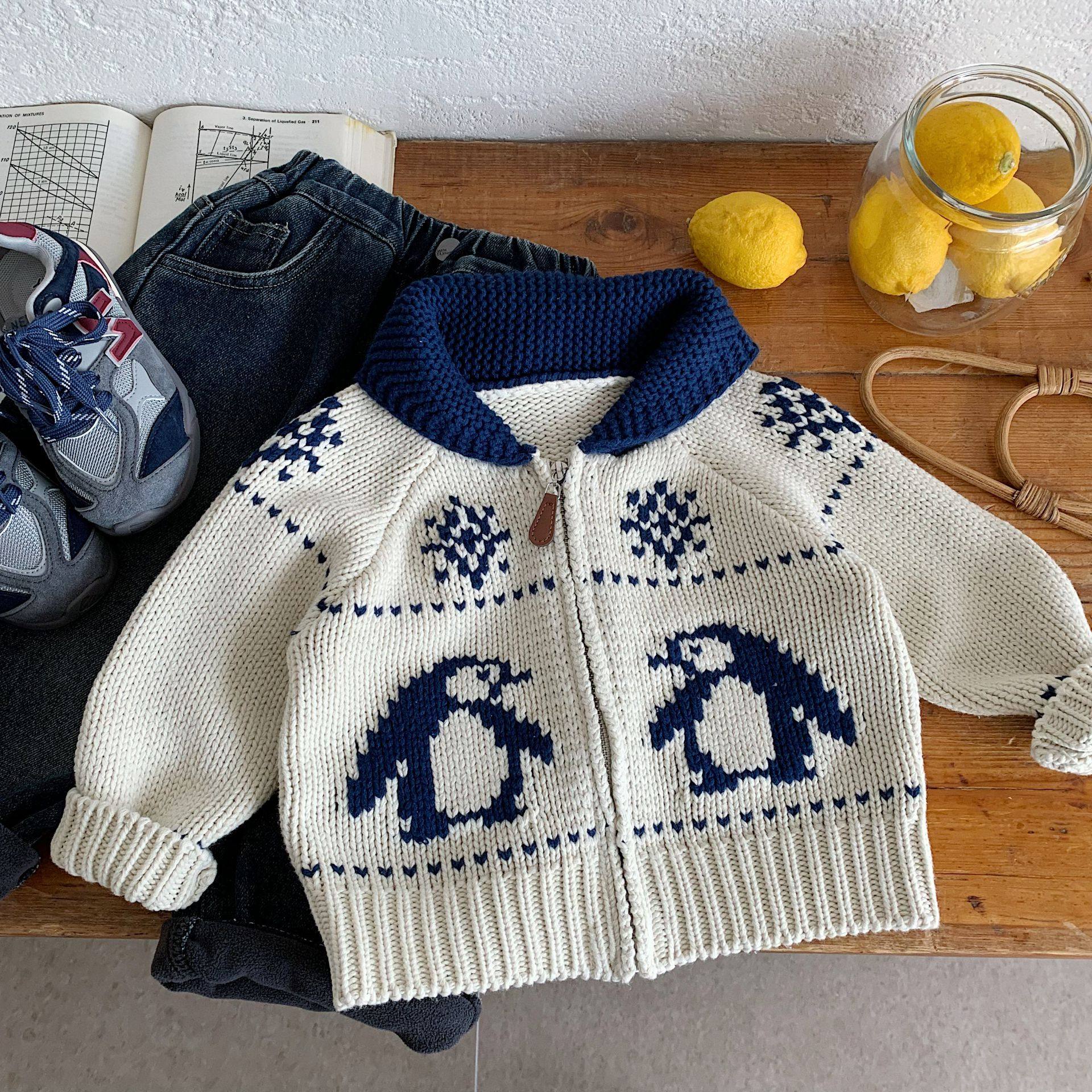 儿童针织外套男洋气2025冬季新款小童过年毛衣宝宝卡通拜年服女潮,童装/婴儿装/亲子装,毛衣/针织衫,淘宝优惠券,粉丝福利购,淘宝优惠卷