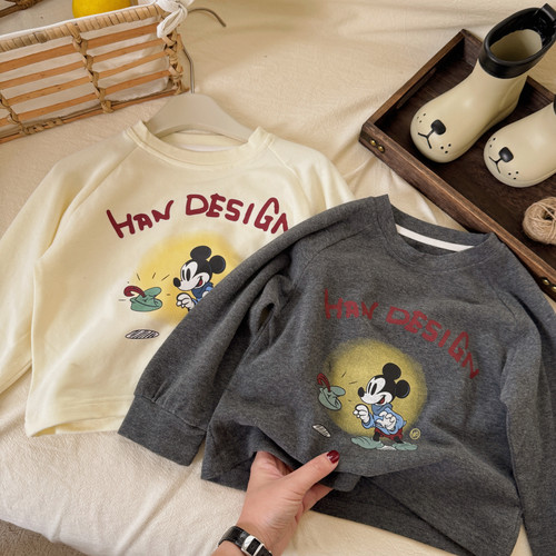 不二妈儿童卡通T恤秋季宽松纯棉