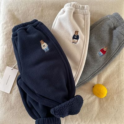 不二妈加绒运动裤冬季宽松一体绒