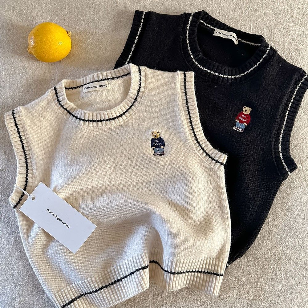 儿童马甲男春季2026新款小童卡通坎肩内外搭宝宝宽松针织衫女洋气,童装/婴儿装/亲子装,毛衣/针织衫,淘宝优惠券,粉丝福利购,淘宝优惠卷