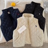 儿童棉马甲男2025秋冬新款 小童简约上衣内外搭宝宝格子坎肩女夹棉